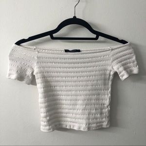 Off the shoulder crop top